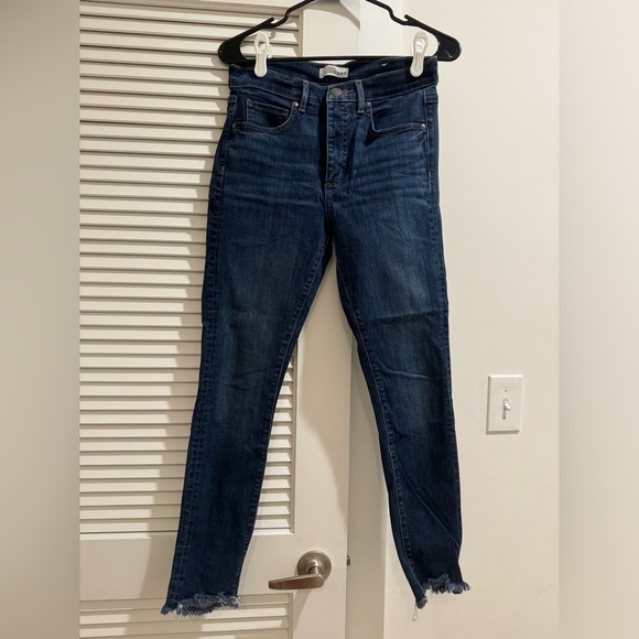 LOFT high waisted skinny in deep denim - Picture 1 of 5